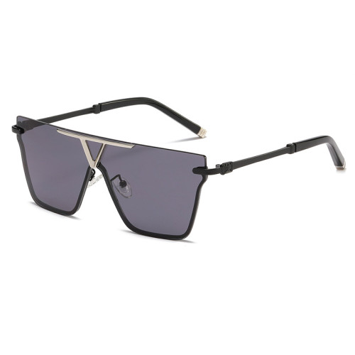 Fashion One Piece Sunglasses Women Square Glasses Retro Windproof Sunglass Men Large Frame Eyewear UV400 Sun Glass Driving Shade
