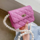 Mini Flap Crossbody Bag Leather Pearl Chain Messenger Bags Brand Design Women Shoulder Purse Classic Handbags For Women Clutch