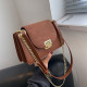 Fashion Shoulder Bag Nubuck Leather Metal Chain Crossbody Bags High Quality Small Flap Multi Compartment Women's Bag Trendy
