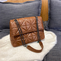 Metal Chain Shoulder Bag 2021 Women's Brand Leather Quilted Flap Bags Fashion Women Crossbody Bag Large Capacity Totes Bag