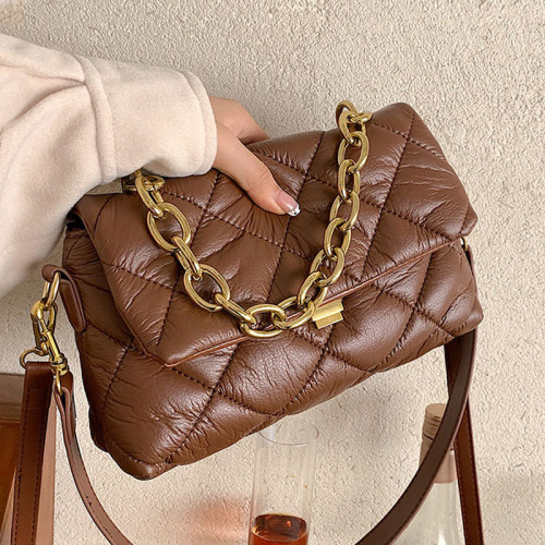 Luxury Handbag Women Classic Quilted Flap Bags For Women Soft Leather Diamond Pattern Mini Shoulder Bag Metal Chain Clutches Bag