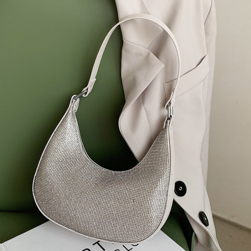 Luxury Brand Handbags For Women Diamond Bling Bling Clutches Women Chain Shoulder Bag Retro Armpit Bag Lady Small Crossbody Pack