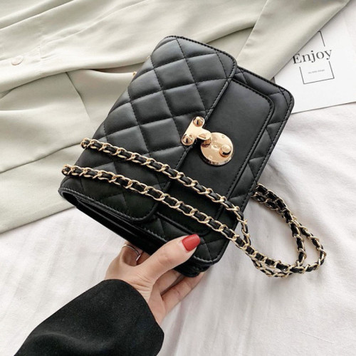 2022 New Fashion Women Shoulder Bags Metal Chain Flap Design Crossbody Messenger Bag Leather Women Bag Luxury Handbag And Purse