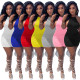 2022 Casaul Women Jumpsuit Halter Backless Solid Color Sportwear Short Romper Women Jumpsuit Overalls