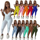 Casual Strap Women Long Jumpsuits Summer Slim Sexy Backless Ribbed Knitted  Jumpsuits One Piece Solid Outfit Rompers