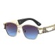 2022 New Fashion Square Shield Sunglasses Women Men Quality Gradient Lens Luxury Alloy Frame Cool Logo Brand Designer UV400