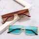 2022 New Fashion Rectangle Sunglasses Women Men Gradients Lens Alloy Metal Frame Luxury Brand Designer High-Quality UV400
