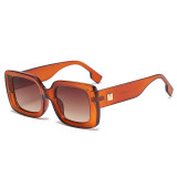 2022 New Fashion Square Sunglasses Women Men Rectangle Style PC Gradients Lens Frame Metal Decoration Brand Designer UV400