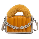 Pu Leather Women Handbags High Quality Ladies Small Faux Fur Handle Shoulder Bags Luxury Female Purse Crossbody Bag New