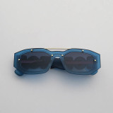 Vintage Modern Double Beam Rivets Sunglasses Women New Retro Celebrity Square Sun Glasses Fashion For Female Shades oculos 2022