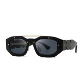 Vintage Modern Double Beam Rivets Sunglasses Women New Retro Celebrity Square Sun Glasses Fashion For Female Shades oculos 2022