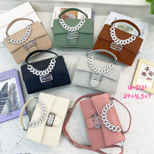Striped Ladies Designer Lock Pattern Women Bags 2022 Luxury Acrylic Chains Handle Shoulder Purses Flap Purses and Handbags