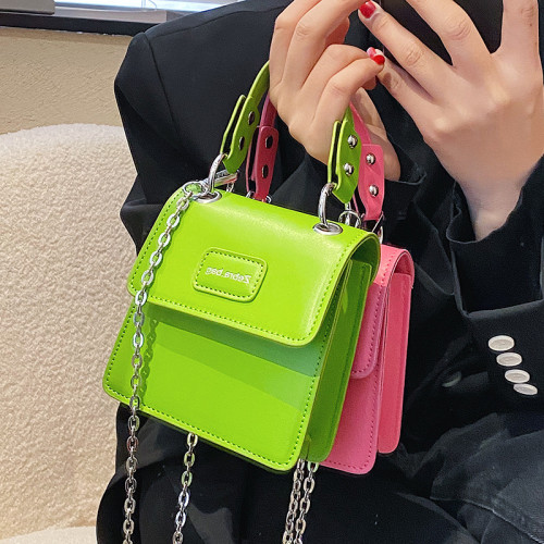 Summer Small PU Leather Crossbody Shoulder Bags For Women Lady Trendy Messenger Chain Square Handbags Luxury Design Mini Bags