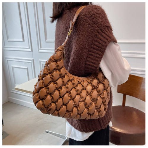 Fashion fold Women Shoulder Bag 2022 Winter Travel Tote PU Leather Dumplings Armpit bags Brand design ladies Handbags Half Moon