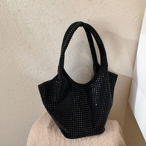 Fashion Rhinestone Evening Bag for Women Shouder Bag Large Caapcity Diamond Handbag Casual Big Shopping Totes Underarm Bag 2022