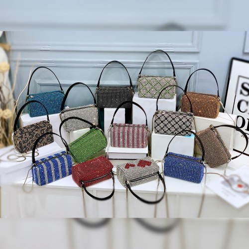 Designer Rhinestone Evening Bag for Women Purses and Handbags Luxury Brand Aquare Lady Shoulder Crossbody Bags Crystal Clutch