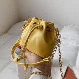Mini Bucket PU Leather Crossbody Bag With Short Handle 2022 Cute Totes Women's Designer Handbag Luxury Brand Shoulder Bag
