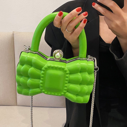 2022 New Women's Personality Bow Shoulder Bag High-quality Net Red Small Square Bag Fashion Trend Chain Western Style Handbag