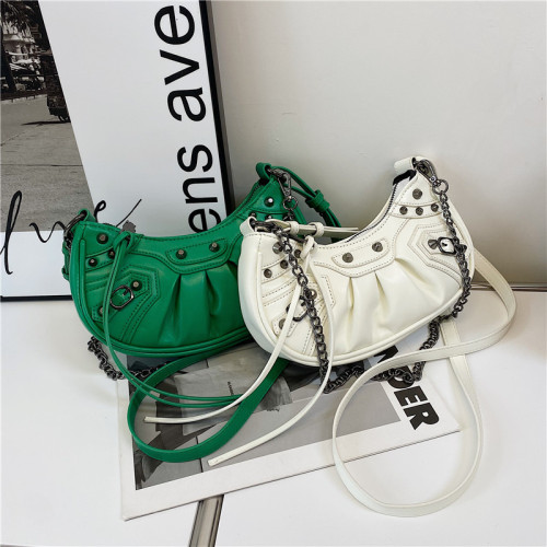 Chain Rivet Messenger Bag Party Luxury Designer Fashion Retro Underarm Women's Bag 2022 Trend Shoulder Pures and Bags Crossbody