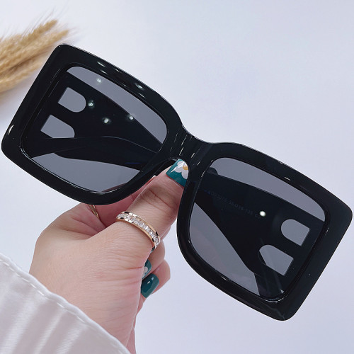Brand Fashion Square Sunglasses Woman Mirror Black Gradient Sun Glasses Female Big Frame Modern Retro Vintage Oculos De Sol