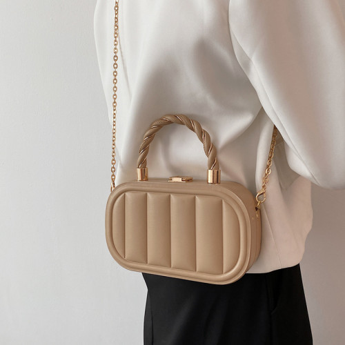 Women Chain Suitcase Messenger Bags PU Leather Small Crossbody Bags Blue White Designer Shoulder Bags Clutch Evening Party Bag