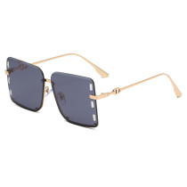 2022 New Fashion Square Sunglasses Men Women Luxury Alloy Frame PC Gradients Hollow Lens Brand Designer Hot Selling Rectangle