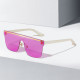 Vintage Fashion Rimless Square Sunglasses Women Men Luxury Brand Designer Trendy ins Travel Siamese Sun Glasses For Female UV400