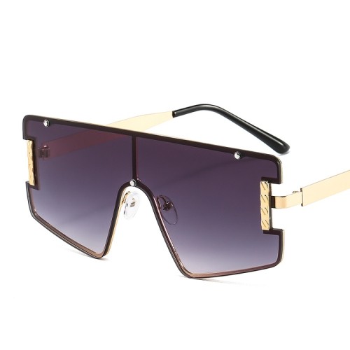 2022 New Arrival Luxury Shield Sunglasses Men Women Goggle PC Gradients Lens Golden Frame Brand Designer High-End Sun Glasses