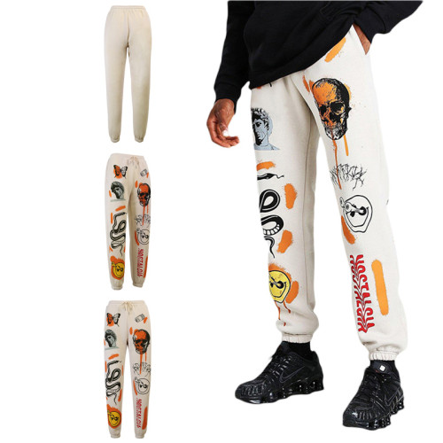 Women's Casual Loose Sweatpants Elastic Waist Drawstring Graphic Print Jogger Pants