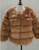 Fashion Elegant Long Sleeve Thick Warm Jackets Furry Autumn Winter Mink Coat Femme Top 2022 High Quality Faux Fox Fur Coat Women