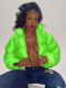 Winter Parkas for Women Autumn Fashion Zip Stand Collar Oversized Coats Solid Puffer Jacket Thicken Warm Outerwear