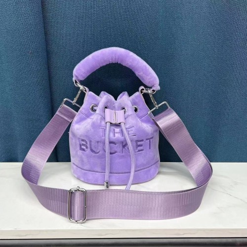 Cute Winter Bucket Bag for Women Handbags Brand Designer Plush Lady Shoulder Crossbody Bags Luxury Faux Fur Shopping Purses 2022