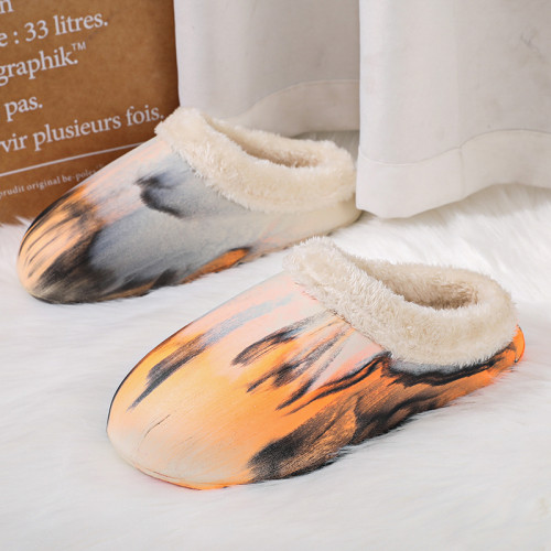 2022 New Winter Warm Cotton Slippers For Women Men Flats Soft Non-slip Fluffy Shoes Design Slides Couple Indoor House Slippers