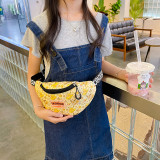 Waist Bag Girl's Fanny Pack Cartoon Belt Bags Handy Packs Banana Chest Bag Kid Hip Package Crossbody Purse Nylon Pouch