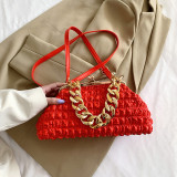 Luxury Designer Handbags Purse Women 2023 Fashion Thick Chain Crossbody Bag Female Plaid Small Shoulder Bags Tote Clutch