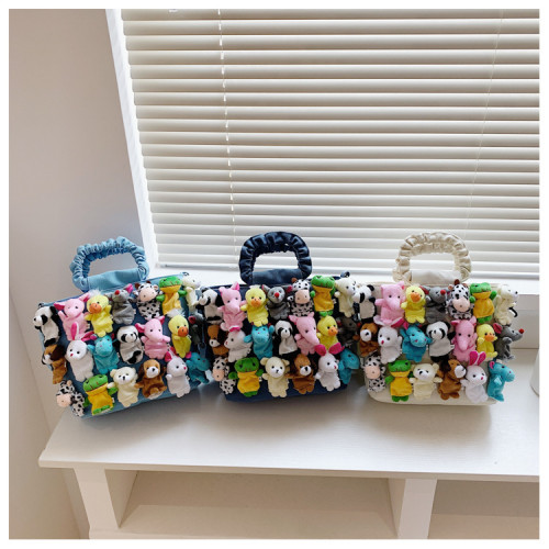 2023 trendy Canvas Tote Bag for Women  Shopper Bag Luxury Designer Handbags Crossbody Cute Cartoon Doll Fashion Shoulder Bags