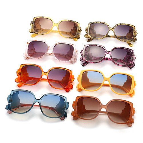 Fashion Colorful Square Sunglasses Women Retro Unique Legs Gradient Shades UV400 Men Trending Sun Glasses