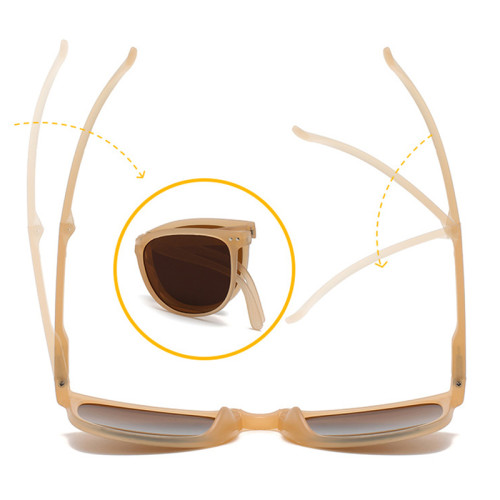 Fashion Foldable Women Round Sunglasses Shades UV400 Retro Rivets Eyewear Trending Men Driving Sun Glasses