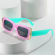 Ins Popular Fashion Square Sunglasses Women Retro Brand Designer Jelly Color Shades UV400 Men Gradient Sun Glasses