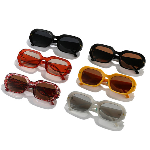 Ins Popular Fashion Polygon Square Women Luxury Sunglasses Vintage Brand Designer Jelly Grey Shades UV400 Men Sun Glasses