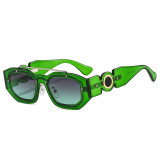 Fashion Unique Polygon Square Double Bridges Women Sunglasses Retro Brand Designer Colorful Shades UV400 Men Sun Glasses