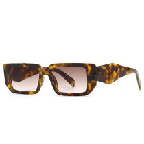 Fashion Rectangle Sunglasses Women Retro Shades UV400 Brand Designer Colorful Leopard Men Square Purple Pink Sun Glasses