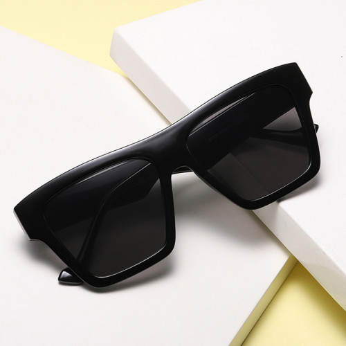 Retro Double Color Square Sunglasses Women Fashion Brand Designer Shades UV400 Men Cat Eye Leopard Sun Glasses