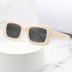 Fashion Square Jelly Color Sunglasses Women Gradient Shades UV400 Retro Trending Men Blue Green Sun Glasses