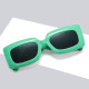 Vintage Square Jelly Color Sunglasses Women Fashion Wide Legs Eyewear Men Trending Dark Green Sun Glasses Shades UV400