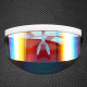Oversized Mirror Colorful One Piece Rimless Men Mask Sunglasses Windproof Driving Big Frame Goggle Women Sunglasses Shades