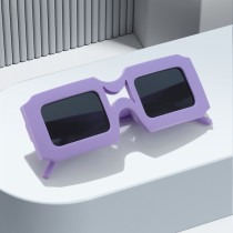 Vintage Double Bridges Jelly Color Sunglasses Women Square Gradient Lens Eyewear Fashion Unique Polygon Men Sun Glasses
