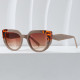 Fashion Double Color Cat Eye Women Luxury Sunglasses Retro Brand Designer Gradient Shades UV400 Trending Men Sun Glasses