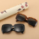 Fashion Oversized Square Women Sunglasses Retro Leopard Wide Legs Eyewear Shades UV400 Men Jelly Pink Sun Glasses