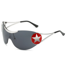 New Punk Sunglasses Goggle Women Men Wrap Around Sun Glasses UV400 Luxury Brand Female Sport Shades Eyewear De Sol Oculos